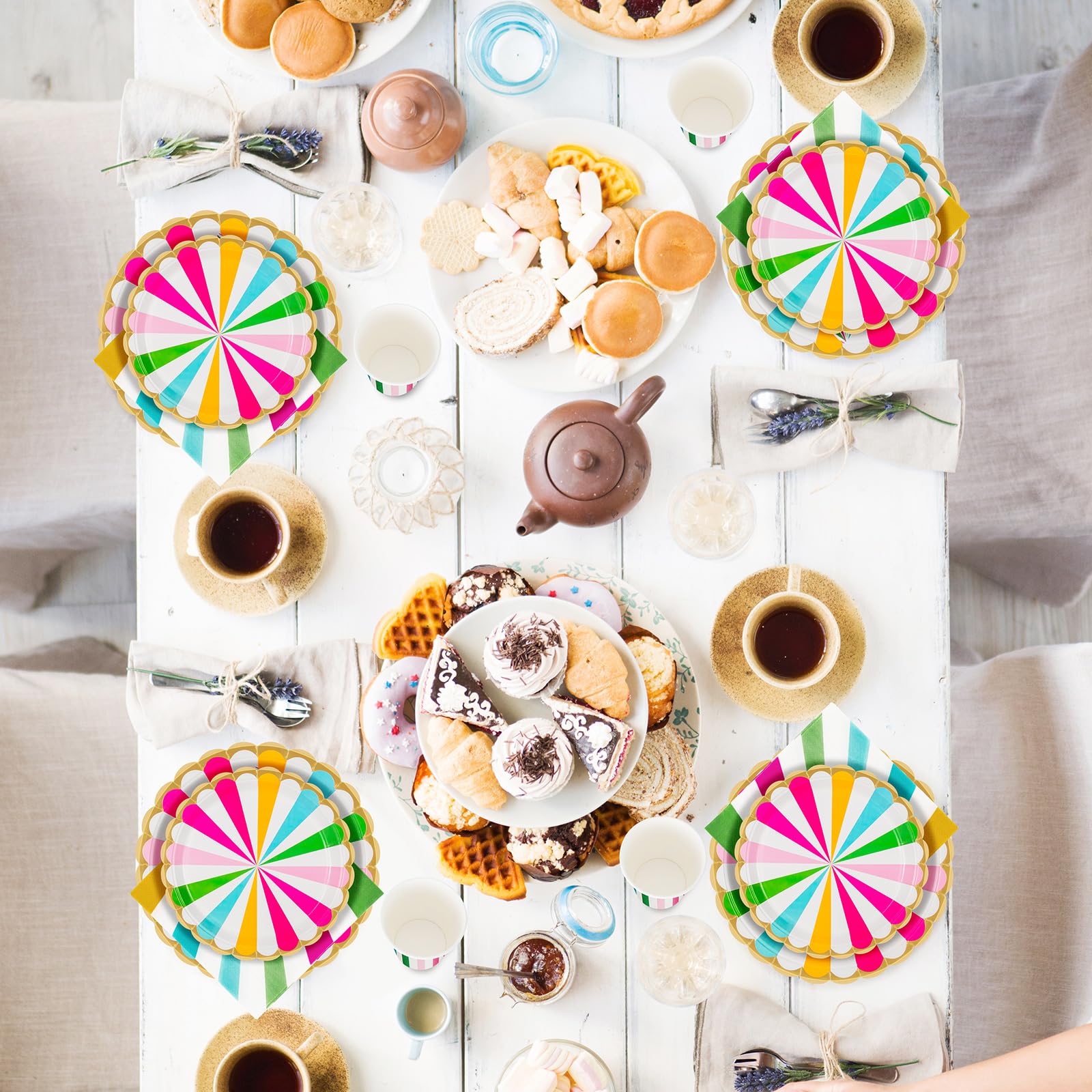 Platos Y Vasos Para Cumpleaños Juego De Vajilla Desechable 96