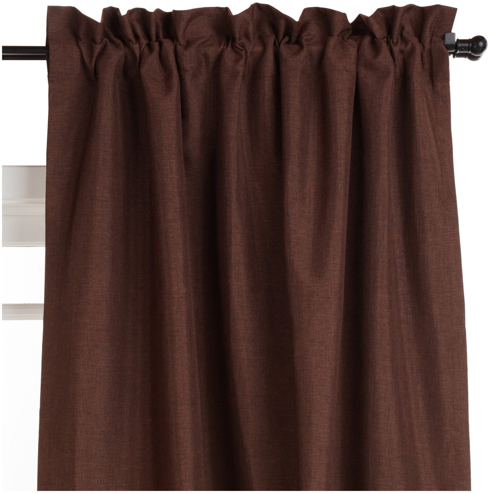 Thermatec Hopsack Thermal Backed Black Out Pole Top Panel, 52-Inch by 84-Inch, Nutmeg