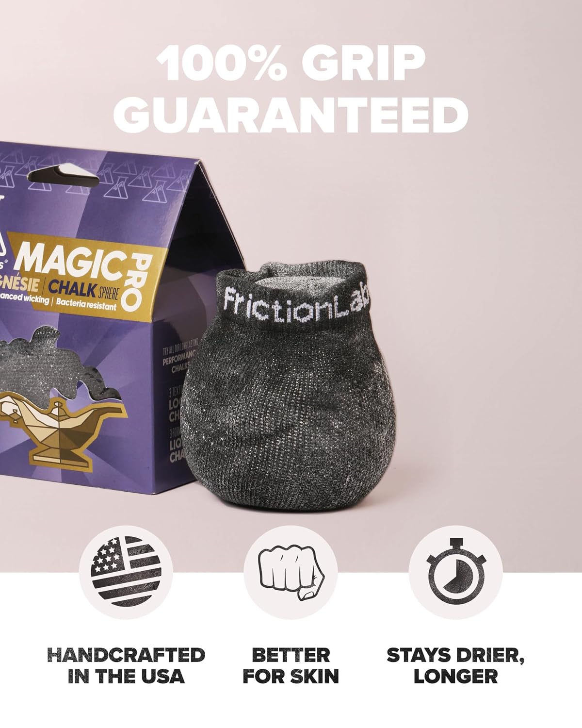 Friction Labs PRO Chalk Bundle – Alcohol-Free Chalk, Gorilla Grip 12oz Chalk, Magic Chalk Ball PRO, Finger Tape & Athletic Hands Cream – Elite Grip & Skin Recovery for Climbing & Gym