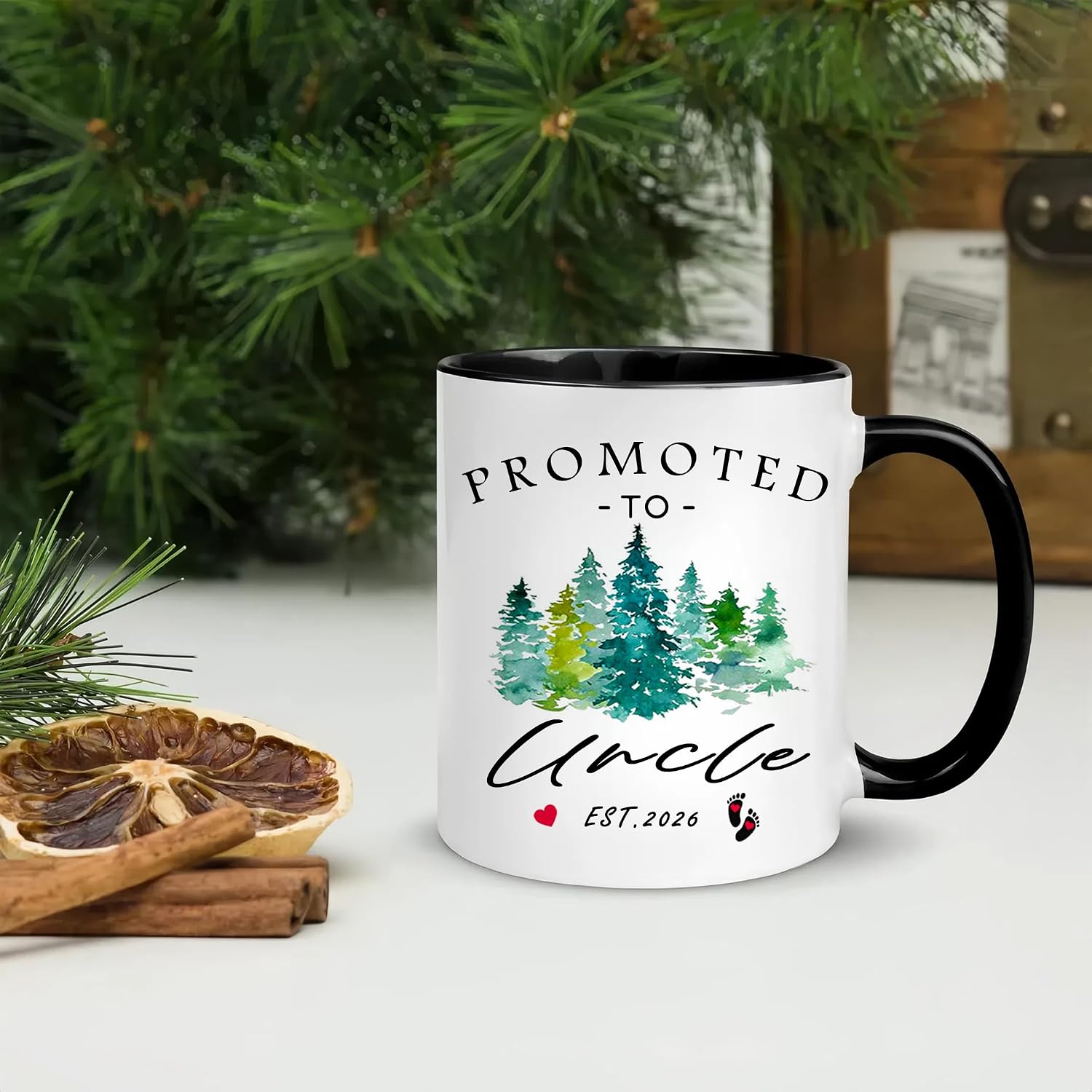 Choinn Promoted to Uncle Est 2026 Coffee Mugs | New Uncle Gifts First Time | Pregnancy Announcement Gift | Pregnancy Reveal | Baby Announcement Mug image 5