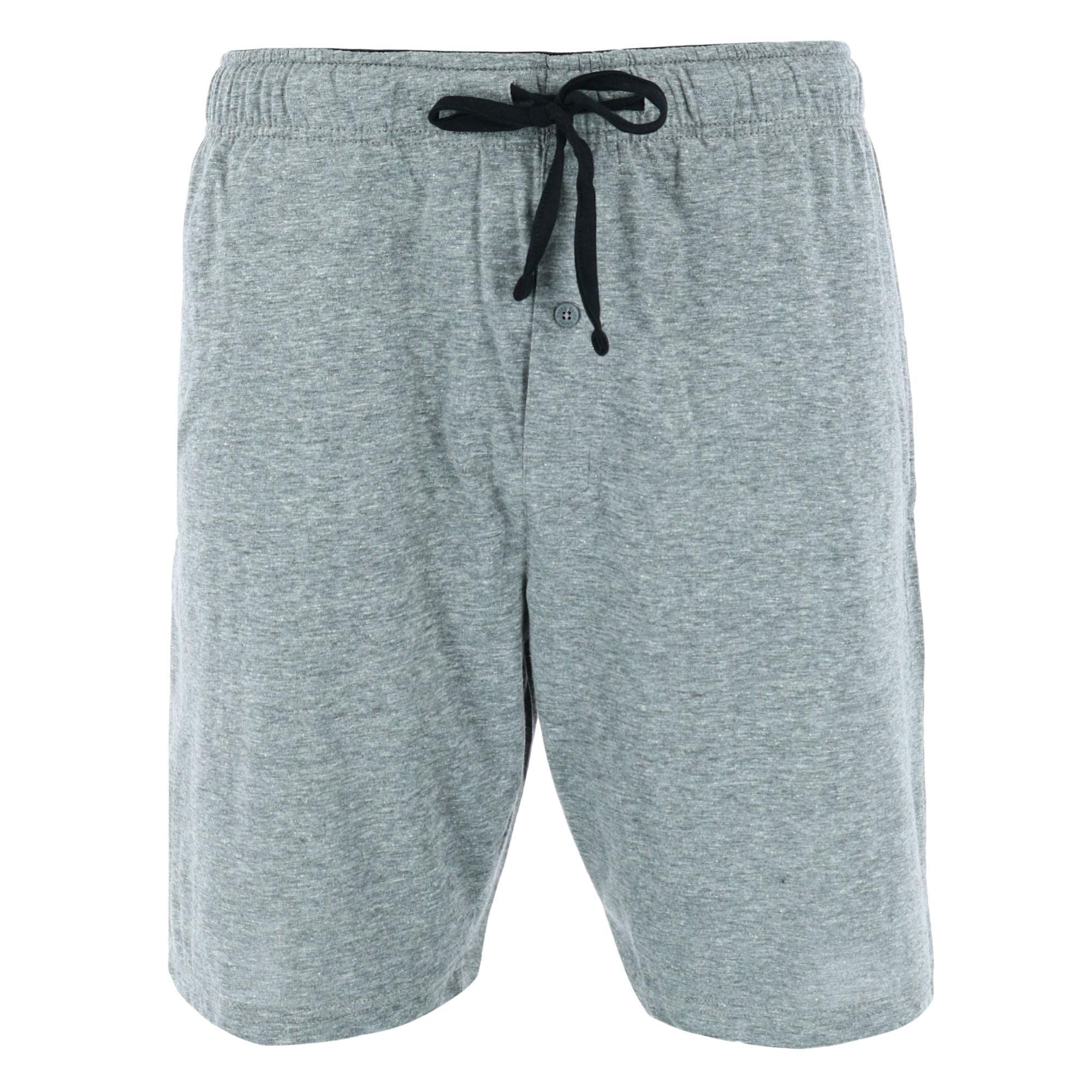 Hanes Men's Big & Tall Knit Pyjama Lounge Short with Side Pockets, 5X, Grey