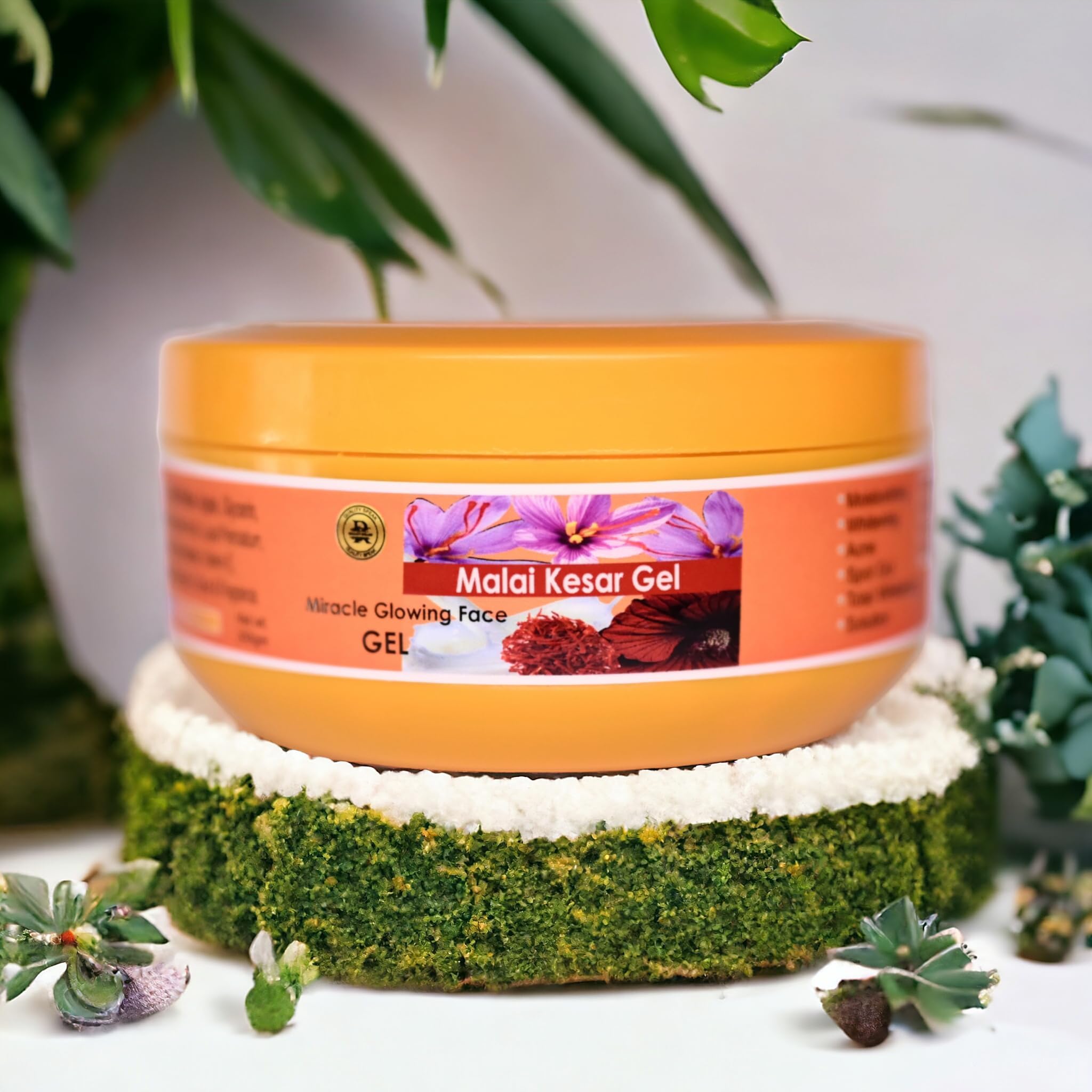 REVAMP Malai Kesar Gel (200g) For Brightening, Softening, Hydrating | Reduces Pigmentation, Blemishes & Acne | For Unisex