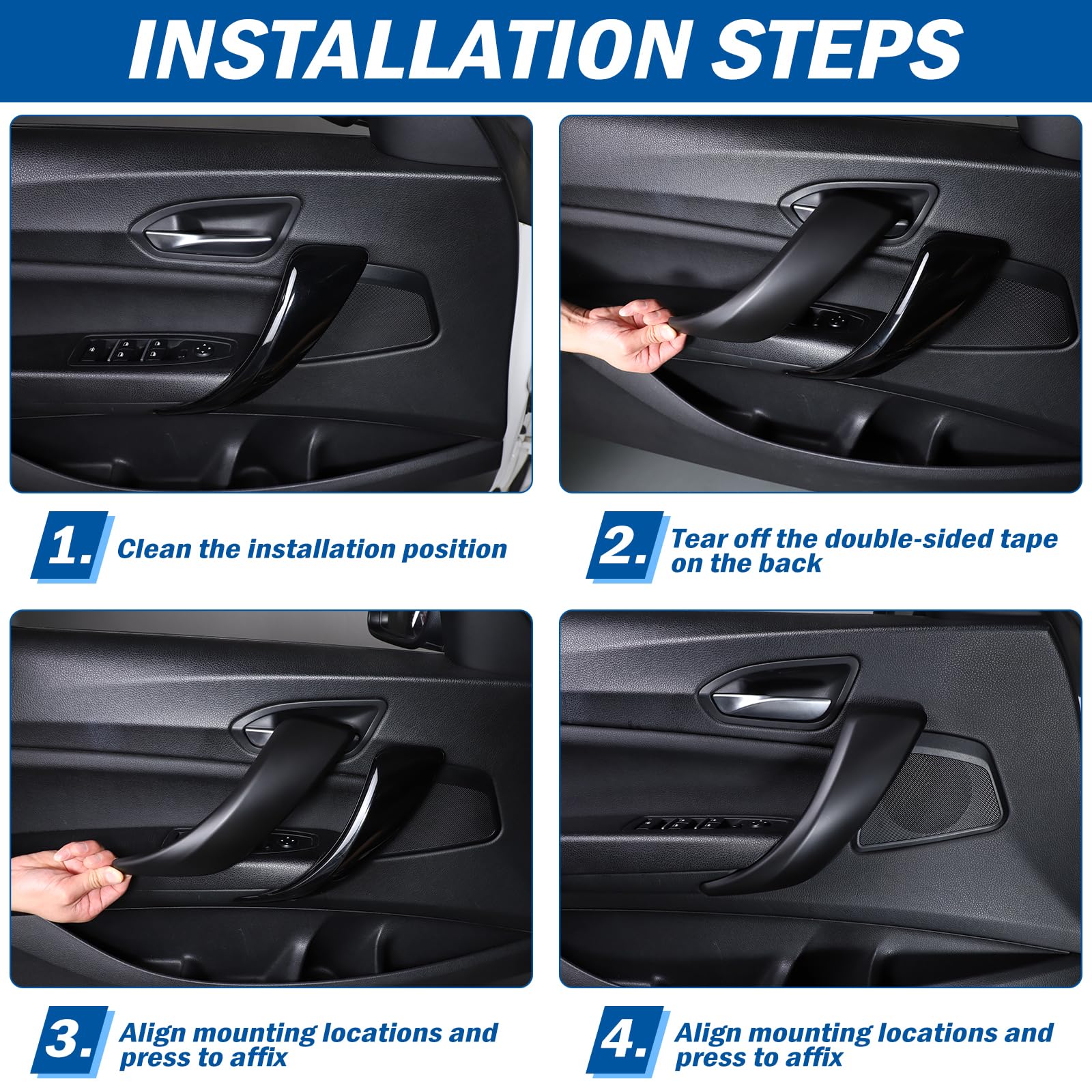 Per serie 1 2 serie F20 F21 F22 F23 2012-2018 Maniglia Interna Auto Porta Copertura Interna Accessori (nero opaco)