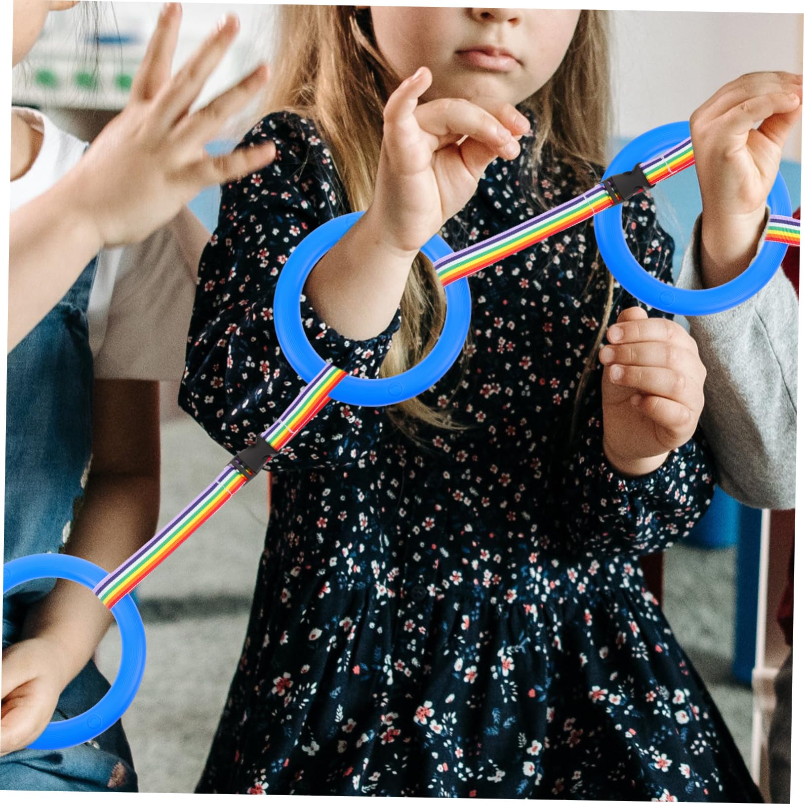 Beaupretty Cuerdas de Seguridad Infantiles Ajustables con Anillas Desmontables Asas Redondas Cómodas y Líneas Coloridas para Preescolar y Parque para