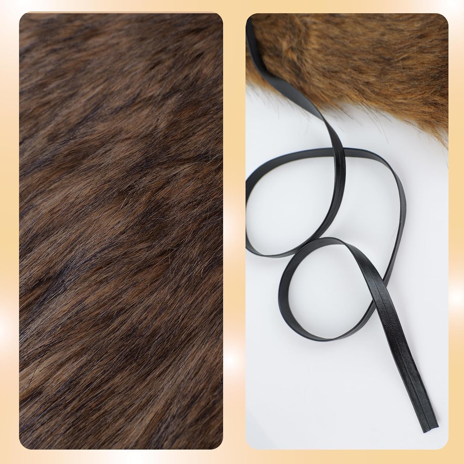 Viking Faux Fur Leg Warmers Women Men Medieval Fur Boots Covers Brown Viking Costume Accessories for Halloween Adult Cosplay Party