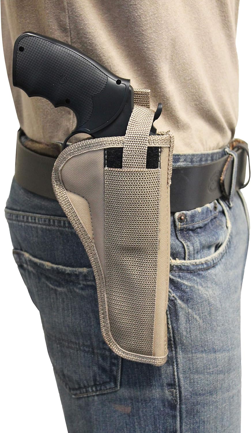 New Barsony Desert Sand OWB Holster for 6" Revolvers