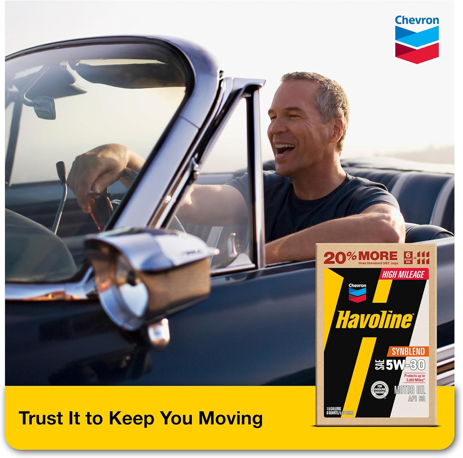 Havoline Motor Oil 5w30 High Mileage Synthetic Technology Smart Change Engine Oil, 5W-30, 6 Quarts, Pack of 1 - Image 6