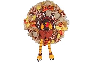Thanksgiving Turkey Wreath | Fall Deco Mesh Wreath | Turkey Legs