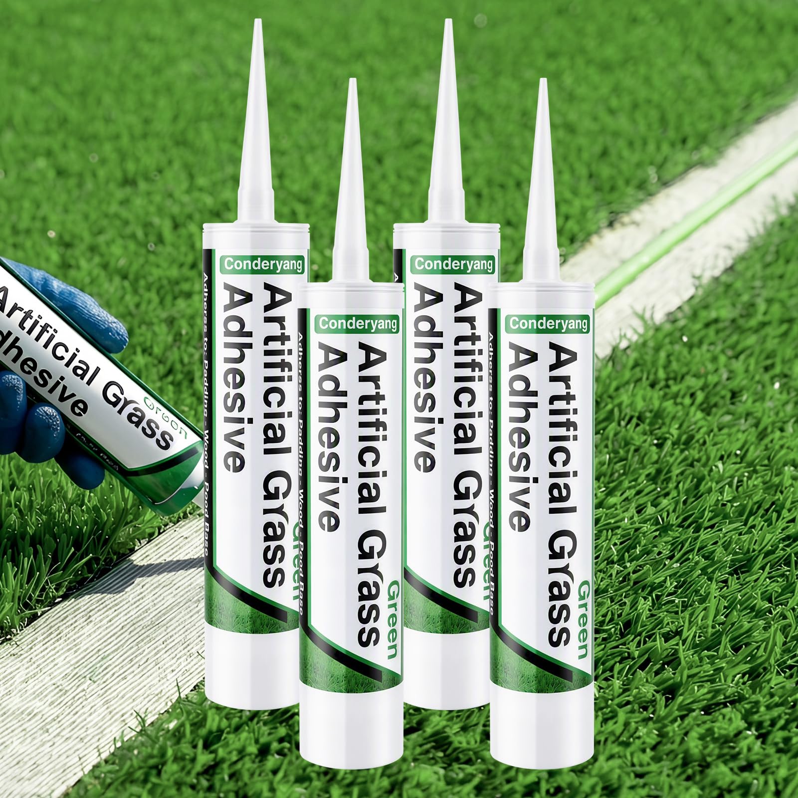 4 Tube of Turf Glue for Artificial Grass, 10 oz, (No Caulk Gun)