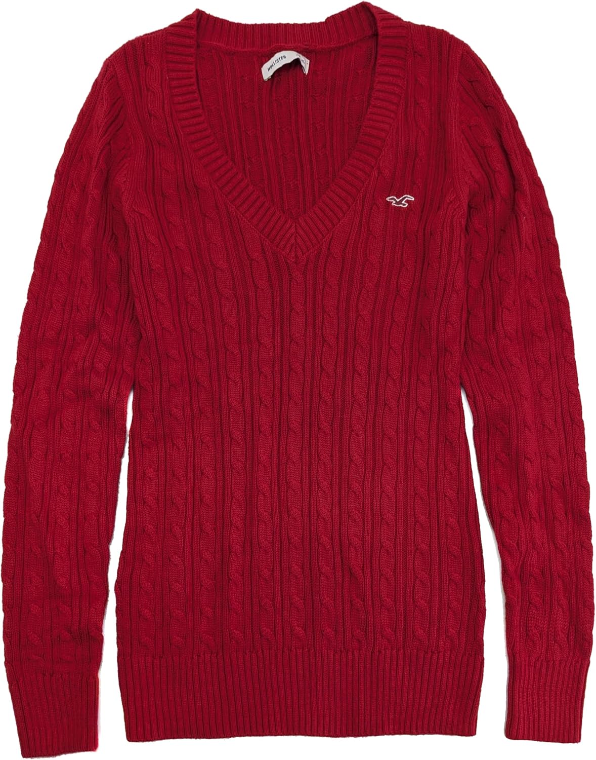 Hollister Women's Cable-Knit Icon V-Neck Sweater Cardigan HOW-73