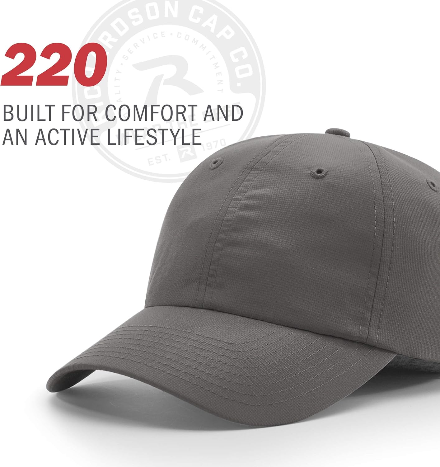 Richardson Unisex 220 Unstructured R-Active Lite Adjustable Backstrap Baseball Cap