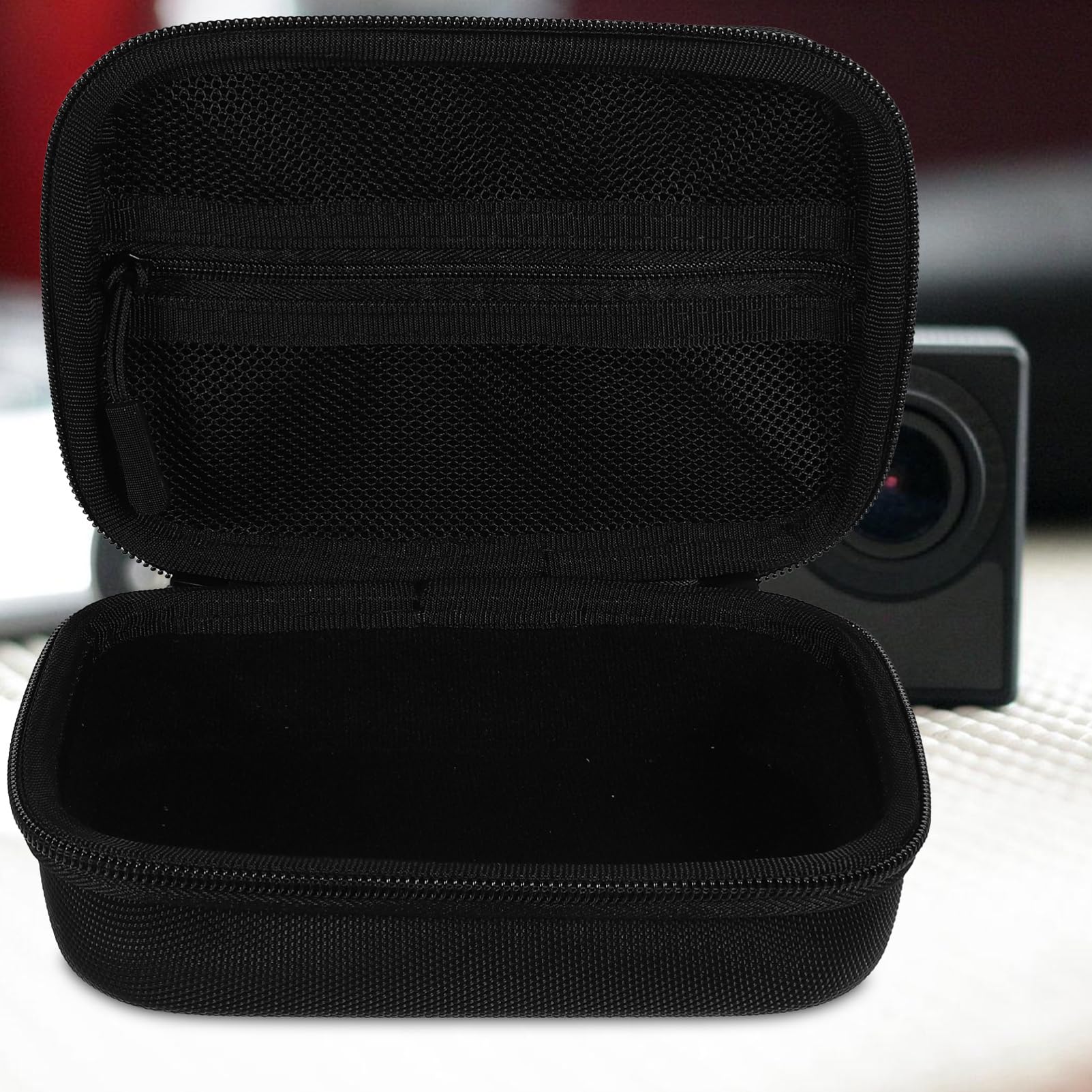 UKCOCO Custodia Digitale Borsa Per Fotocamera Digitale Borsa Tote Con Cerniera Fotografica Trasparente Inserto Per Fotografica Tote Per Le Donne Borse Panno Oxford Black