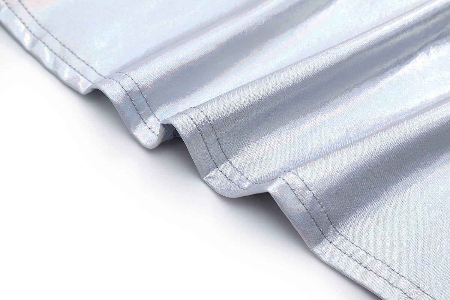 LUCKYGAL Girls Metallic Dresses Holographic Sparkly Shiny Party Dress Sleeveless Outfits - Image 5