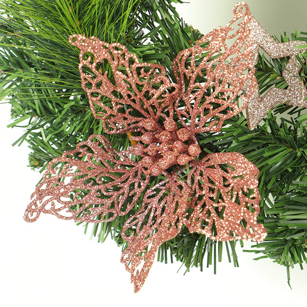 Ghirlanda Natalizia Artificiale In PVC 30 Cm – Decorazione Fai Da Te Per Porta E Finestra