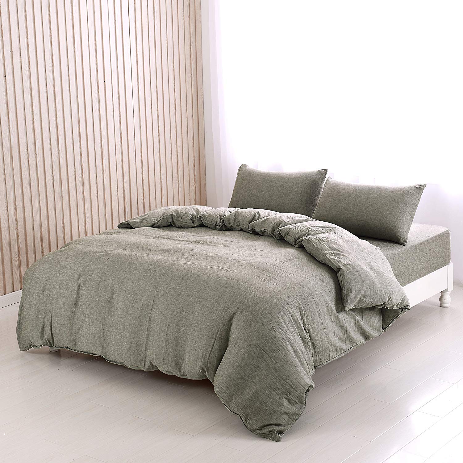 Amazon｜【掛布団カバーキング1枚、枕カバー2枚】オーガニックコットン