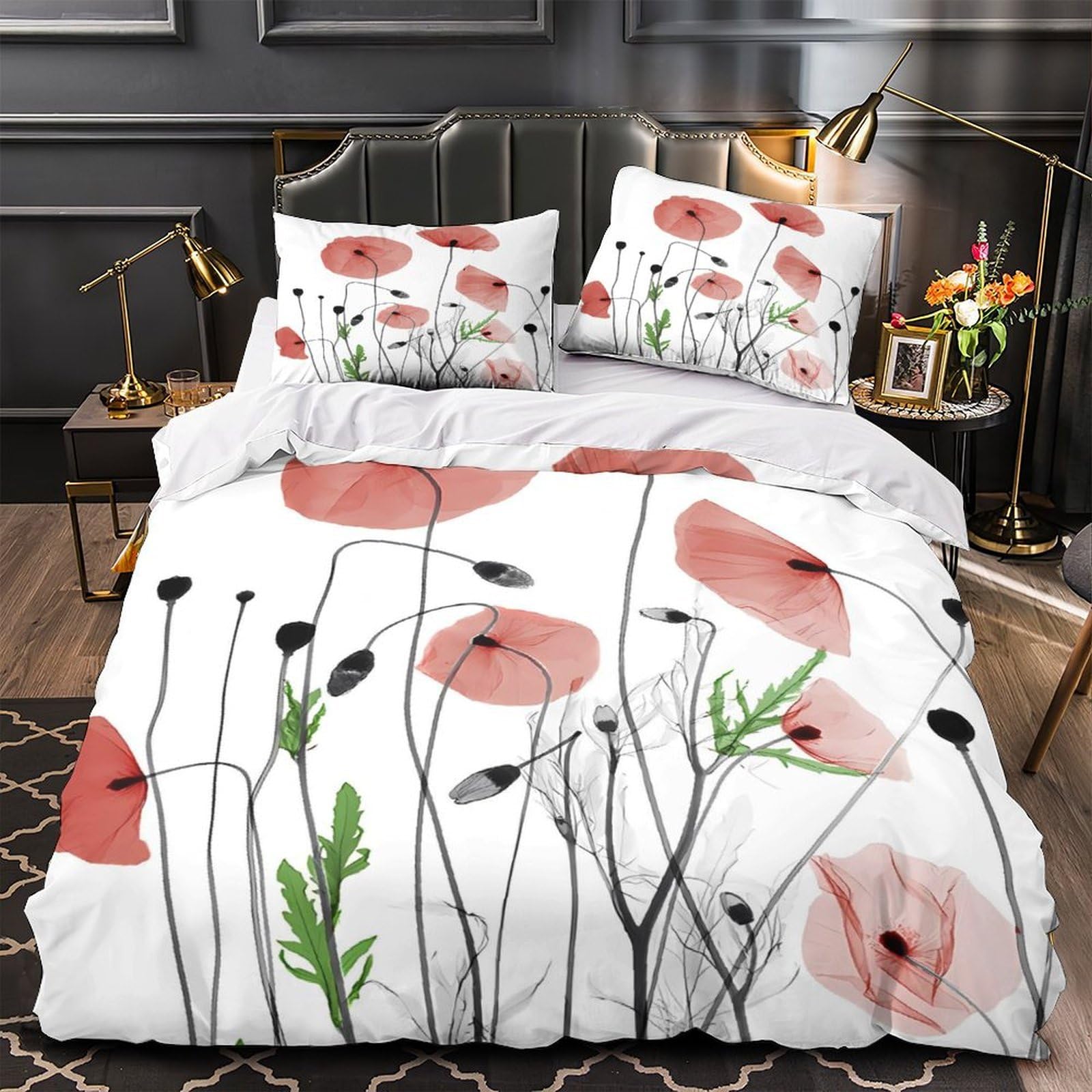 Housse de Couette Caniche Vintage pour une Chambre Parentale ou Enfant Confortable King 220x240