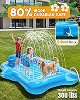 Vista 5 de Inflatable Tanning Pool Lounger Float, Pool Floats Adult with Automatic Spray Cooling, 5 in 1 Suntan Tub Raft Floatie, Sunbathing Bed Lounge for Azul