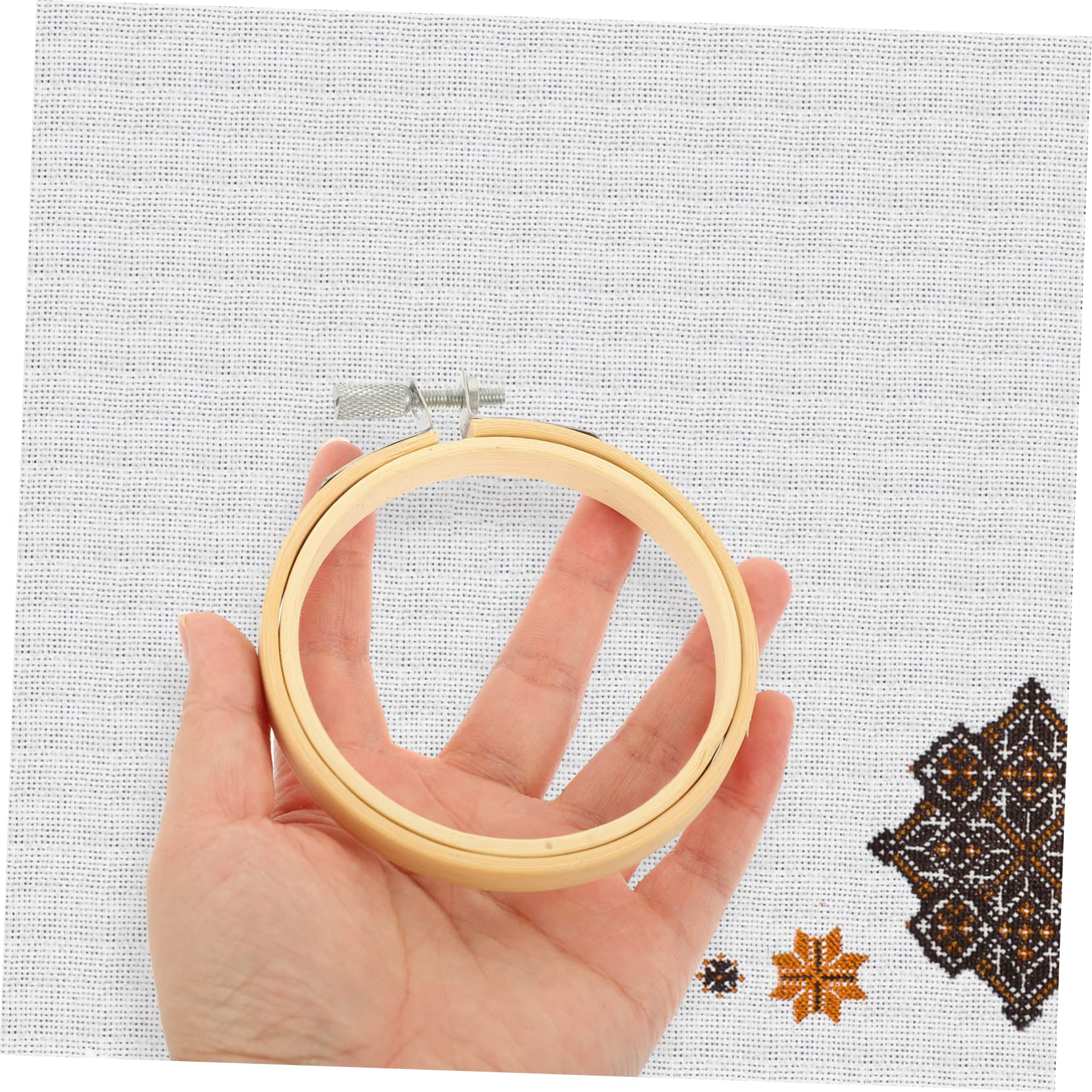 HOMSFOU 5 Series Aros De Bordado De Bambú Miniatura Círculos De Costura Pequeños Para Punto De Cruz Diy Kit Para Principiantes Y Amantes Del Bordado Superficie Lisa Sin 10 Piezas X 5