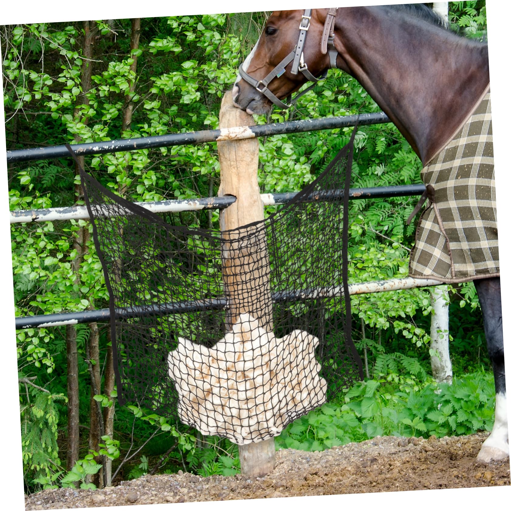 Red De Heno Para Caballos, Alimentador De Heno Lento, Red Colgante, Bolsa De , Bolsa De Red Para Heno Para Alimentación De Caballos Y Cabras