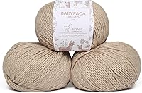 Vista 14 de Juego de 6 madejas de 100% lana de alpaca bebé (10.58 oz) de peso DK, fabricadas en Perú, celestial suave y perfecto para tejer y hacer ganchillo