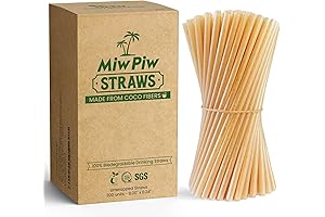 Biodegradable Coconut Drinking Straws