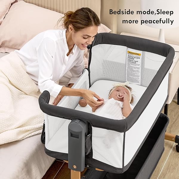Baby Bassinet 3-in-1 Bedside Sleeper Rocker 2