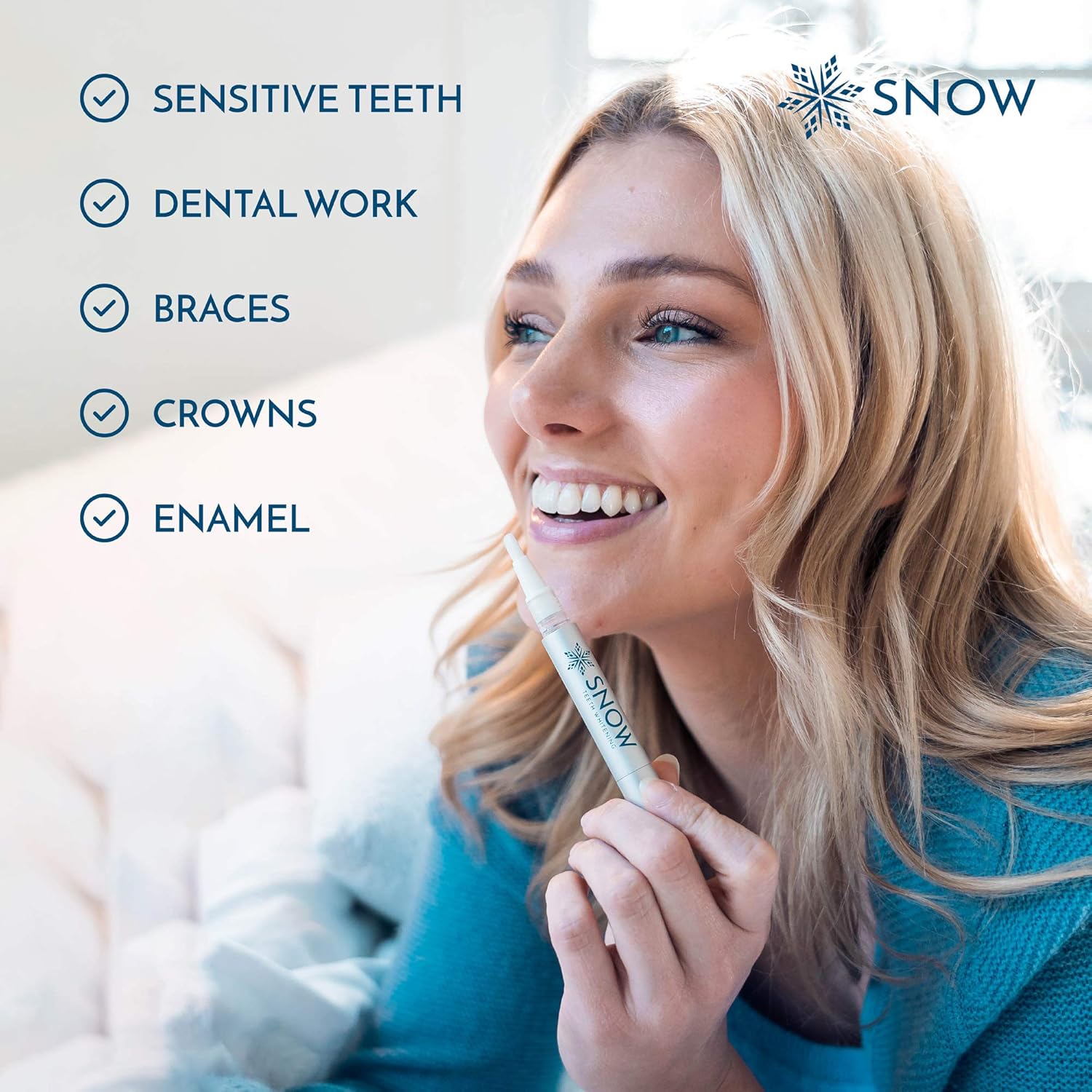 Snow Teeth Whitening Serum Refill (2 Pack) - Regular Strength Wands | Keep Up Your Whitening Routine : Beauty & Personal Care