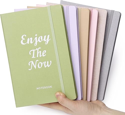 Miniatura 9 de LLi Cufite Cuaderno rayado, 160 páginas, tamaño mediano de 5.7 x 8.5 pulgadas, papel grueso de 3.53 ozm, tapa dura de algodón (A5, lavanda)