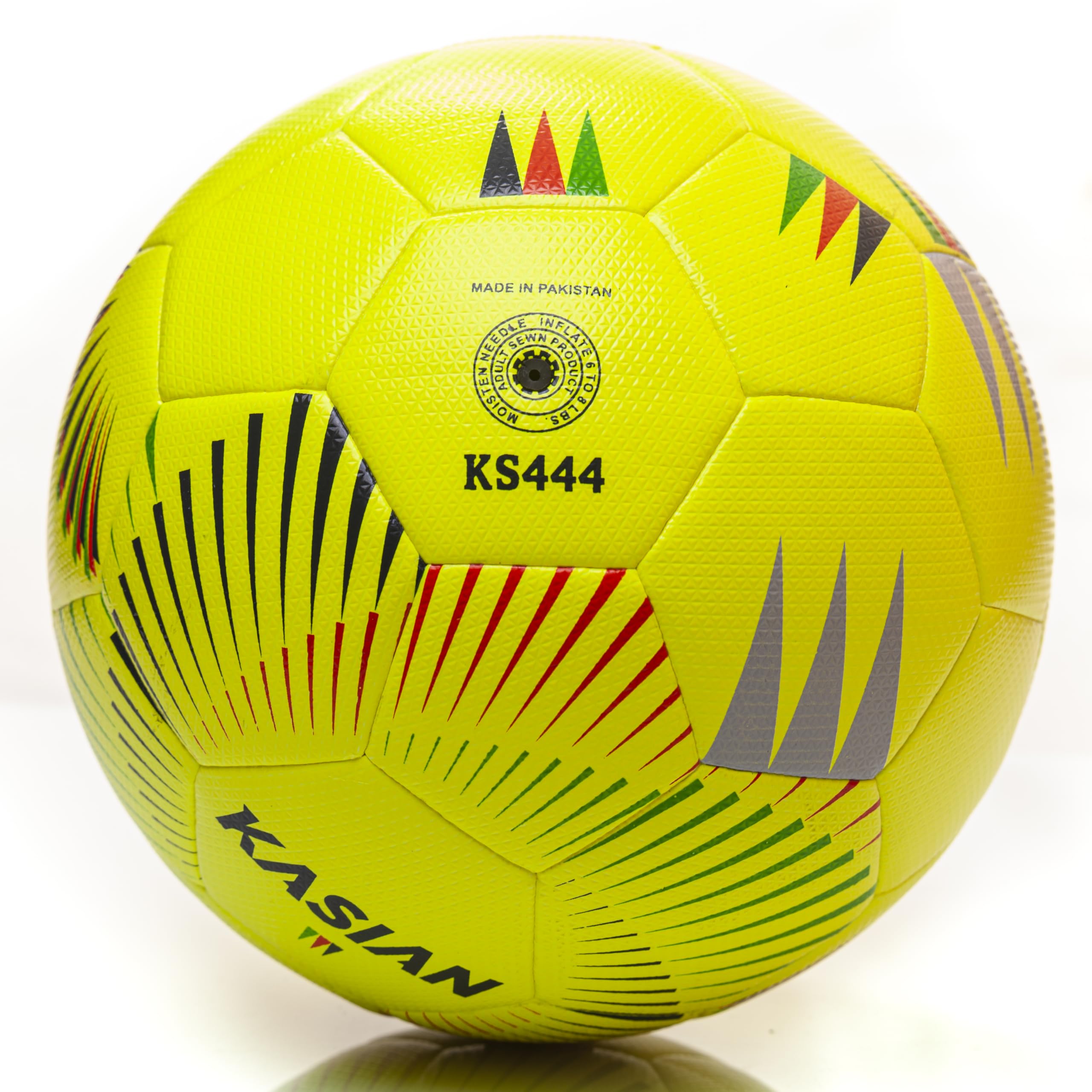 KASIAN Balón Fútbol Pro KS444, Control y Resistencia con Tecnología Hypercell, TPU de Alto Rendimiento, Amarillo