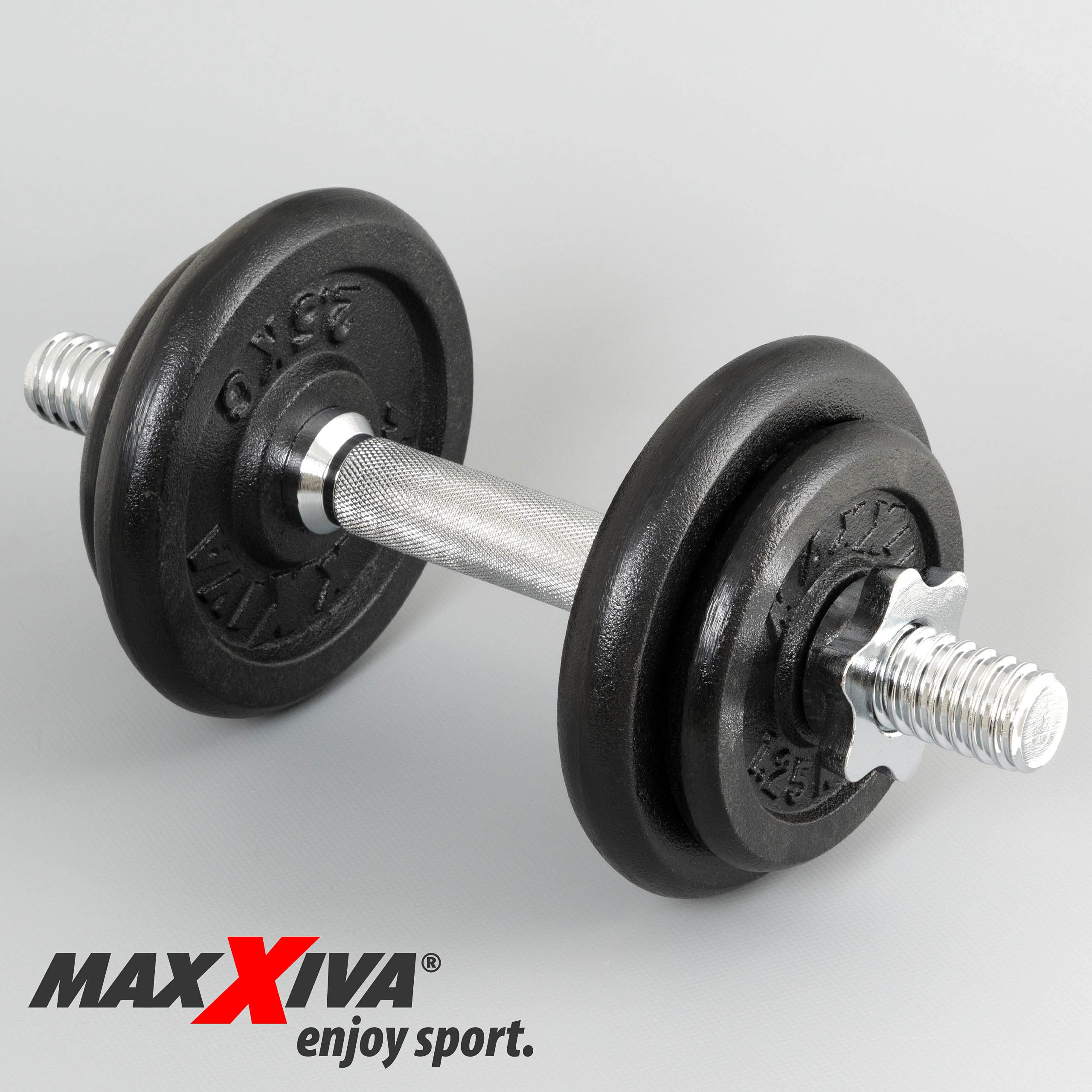 Kurzhantel-Set Gusseisen 2x10 kg 8 Gewichtsscheiben Sternverschluss Hantelset für Kraftsport Muskelaufbau Workouts Bodybuilding Reha 20 kg