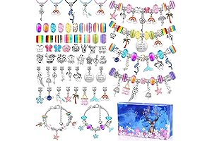 110 Pcs Charm Bracelets Kit for Kids, Creativity Jewelry Making Kit for Girls