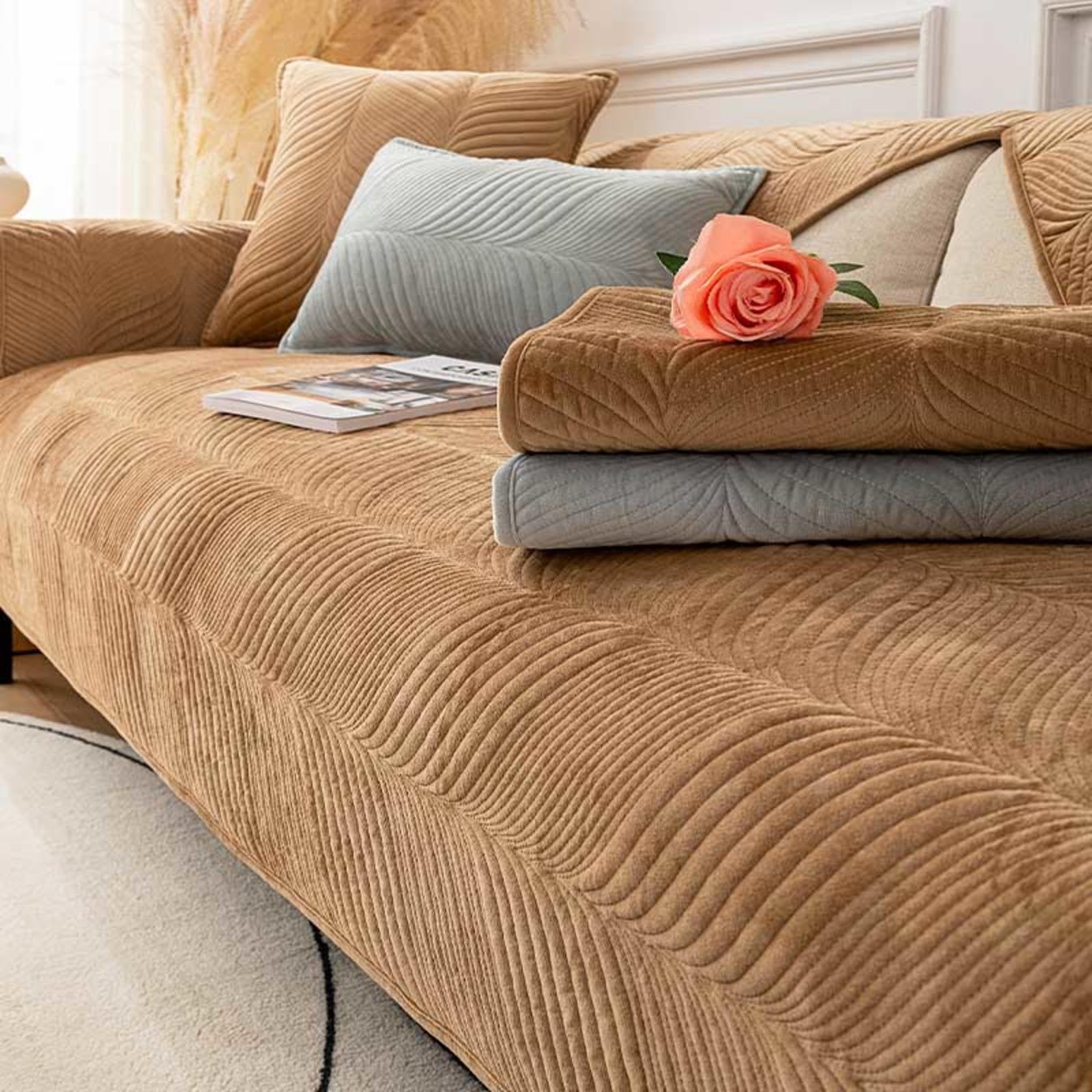 MTHGH Funny Fuzzy Corner Non Slip Sofa Cover Velvet Sofa Covers Waterproof Sofa Slipcovers Couch Covers Apply To L Shape 1 Seater 2 Seater 3 Seater 4 Seater Sofa,#4-90x120cm