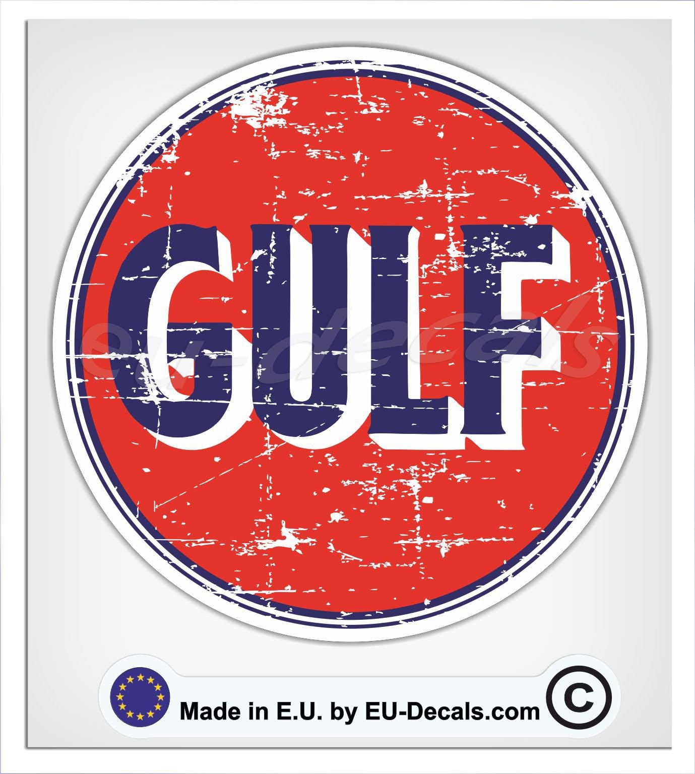 100mm-4'' Distressed Style Gas Oil Vintage Classic Laminated Decal Sticker