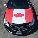 Car Hood Covers for Cars/SUV that Includes 2 Mirror Covers Set, for the Love of Canada Car Hood Cover Design, Durable Hood Covers, Easy to Install. Choose Size.