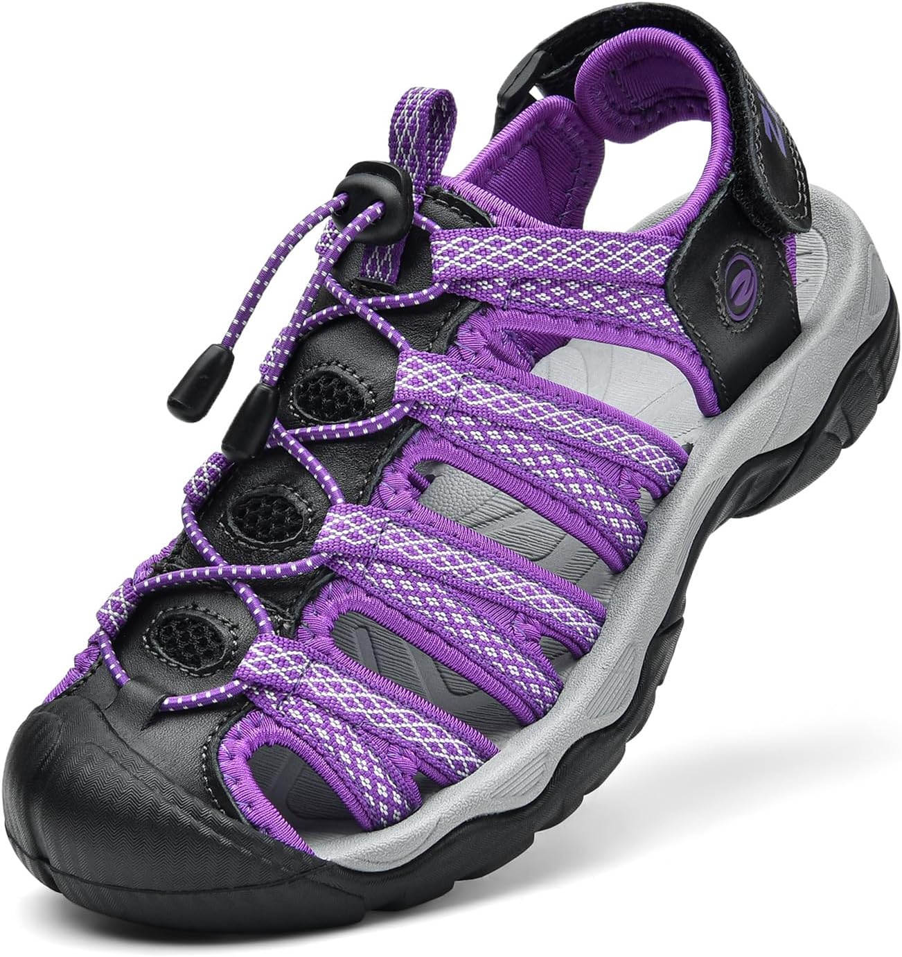 ziitop Womens Hiking Sandals Closed Toe Summer Outdoor Adventurous Beach Sandals Lace Adjustable Double Buckle Water Shoes
