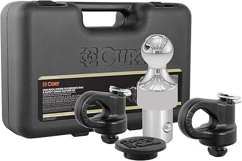 CURT 60639 - Kit de enganche de cuello de cisne con sistema de disco, se adapta a Chevy, Ford, GMC, Nissan Trucks, 38,000 libras. GTW, bola de 2-516