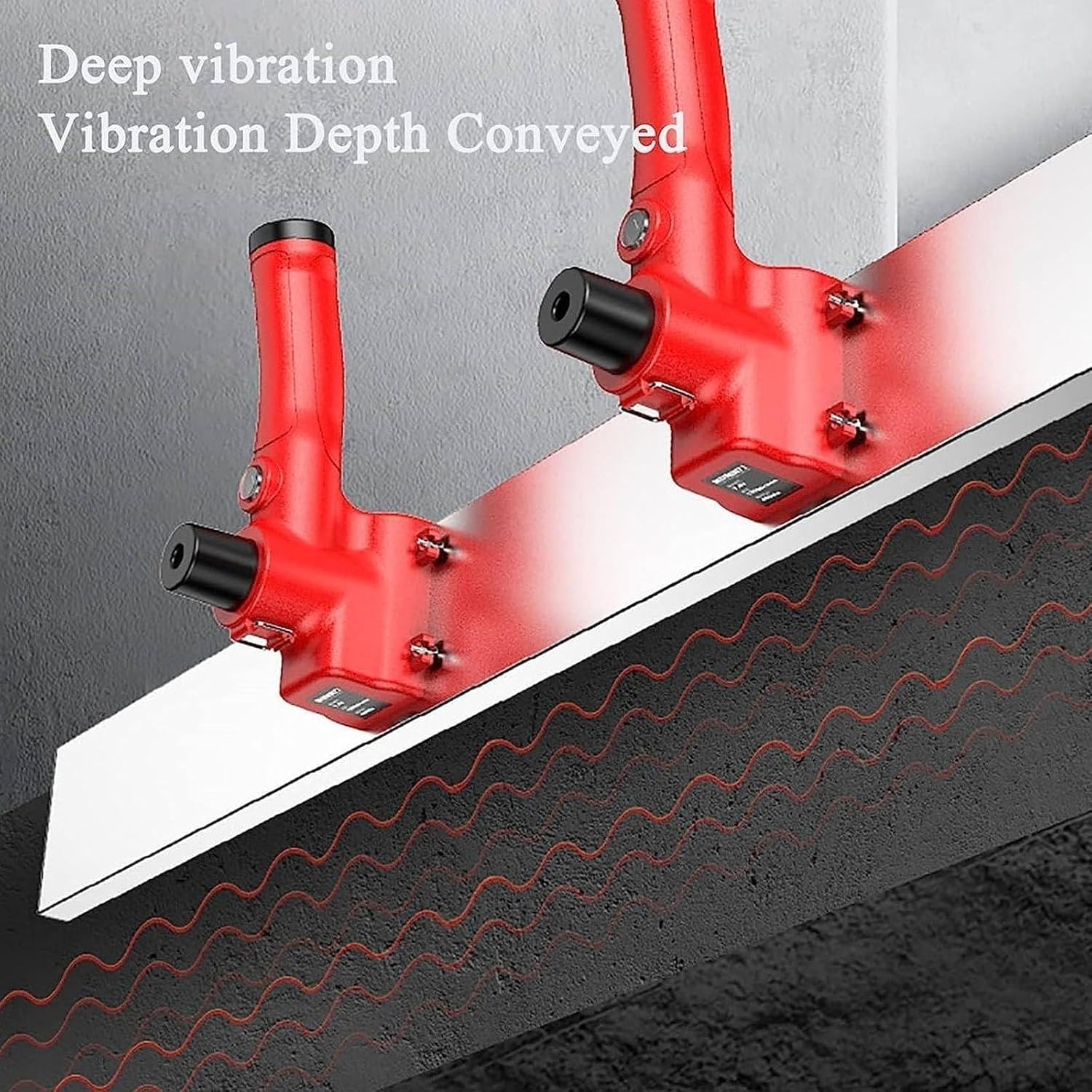 Electric Concrete Finishing Tool, Cordless Power Screed Vibration Machine, 12000 RPM Vibration, Stainless Steel Blade and Scraper, Type-C Charging Port, Ideal for Efficient Cement Work