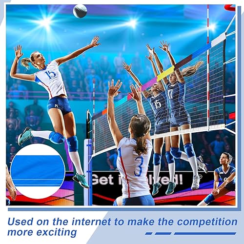 Miniatura 7 de Libima Red de voleibol Setter Equipo de entrenamiento Zona Portátil de voleibol Red de medida de cadena de golpeo Práctica de entrenamiento Equipo