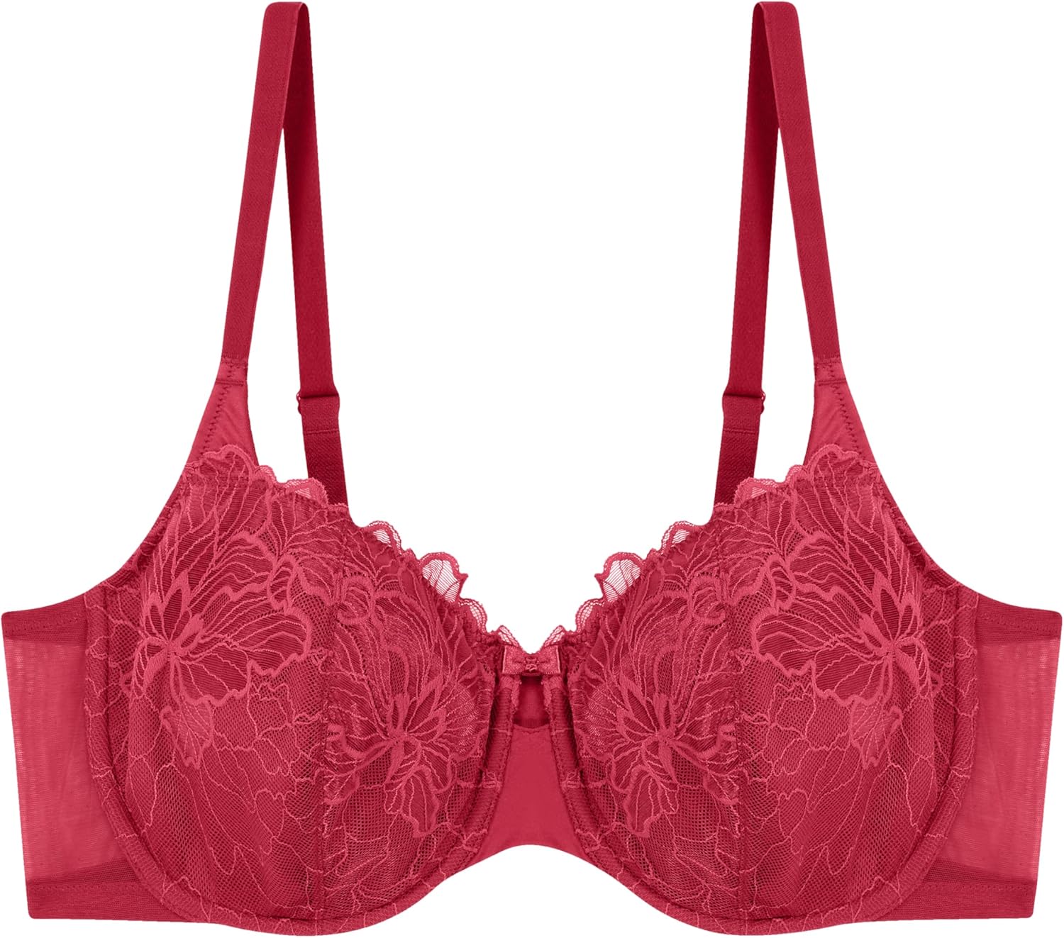 Playtex Womens Unlined Lace Bra with Underwire, Balconette Bras for Women, Support, Convertible (Plus - Image 5