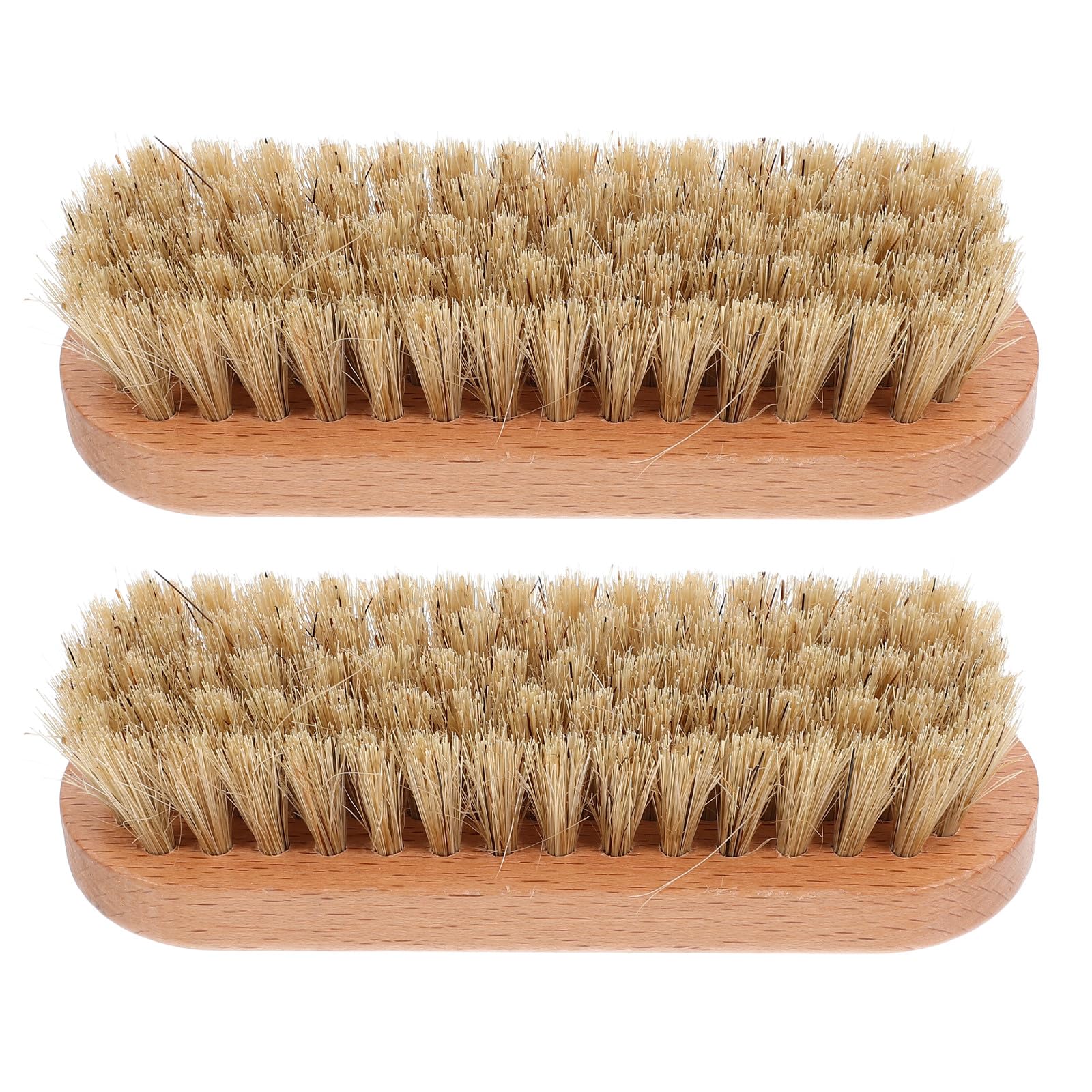 Cepillo para lustrar zapatos de cuero Veemoon con cerdas naturales y mango de madera