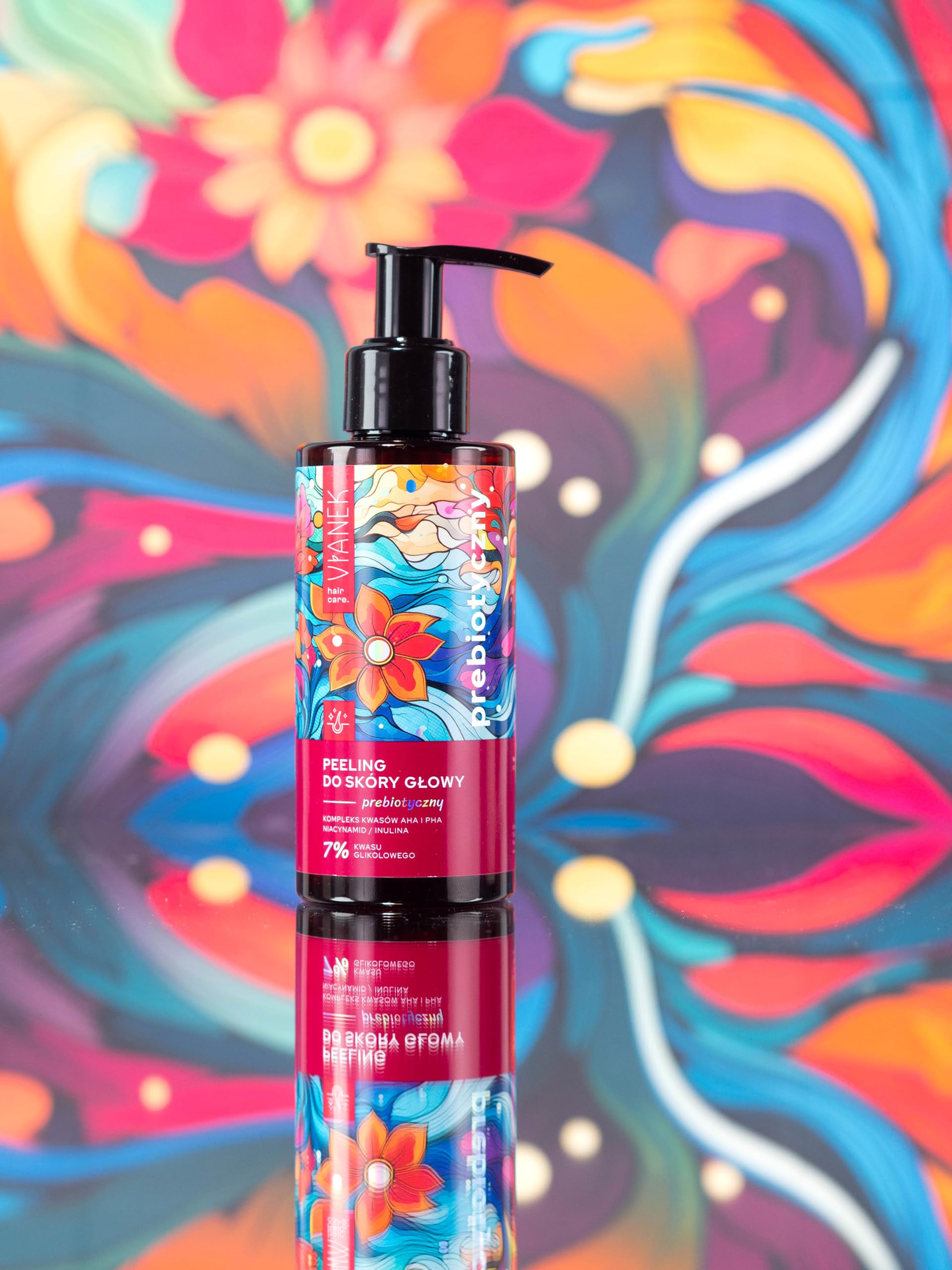 VIANEK Prebiotyczny peeling do skóry głowy 150 ml – wegański, złuszczający, nawilżający, z kwasami AHA i PHA, do wszystkich rodzajów skóry