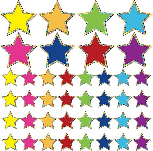 32 piezas de estrellas con detalles magnéticos de números, estrellas, pizarra blanca, imanes coloridos para nevera para escuela, profesor, oficina,
