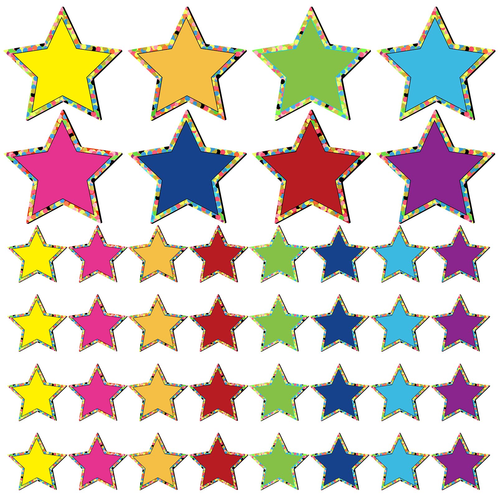 Aimants colorés étoiles pour l'école et la salle de classe x32