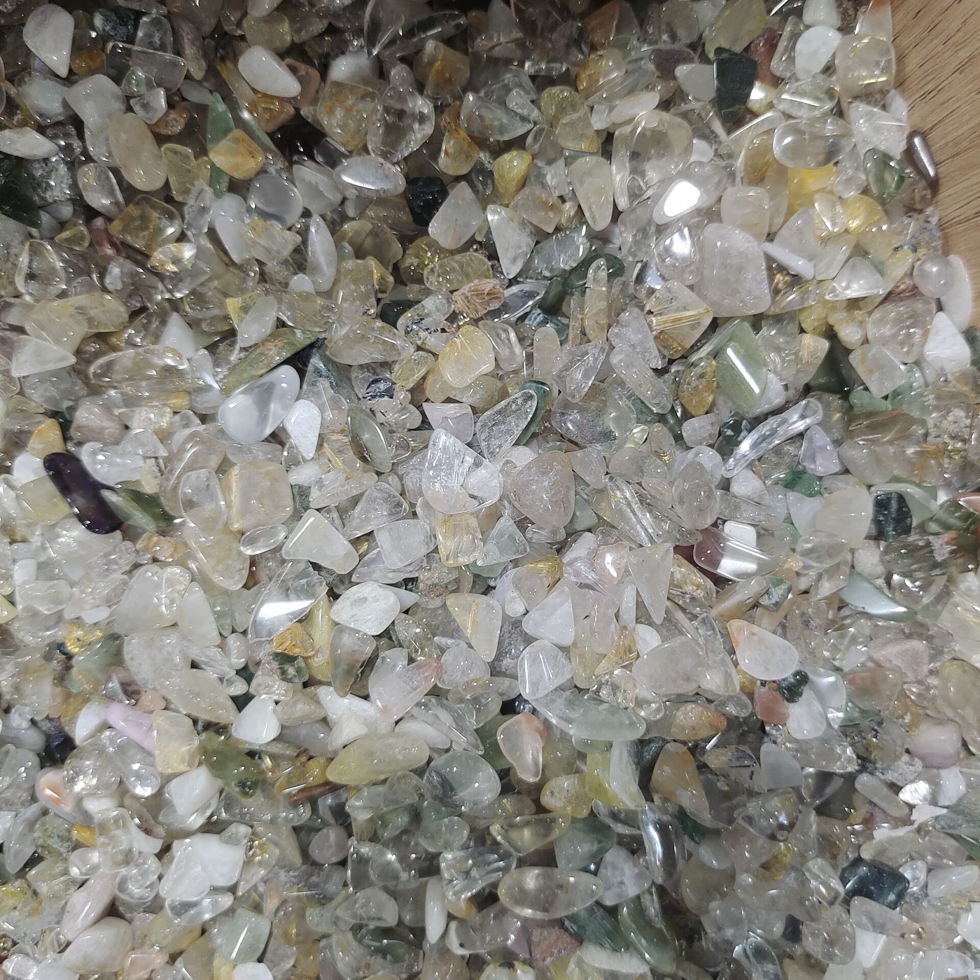 Grava Decorativa para acuarios, Piedra triturada de Cristal Duobao Reiki for Acuario, decoración de jardín, 100 g y 300 g(300g)