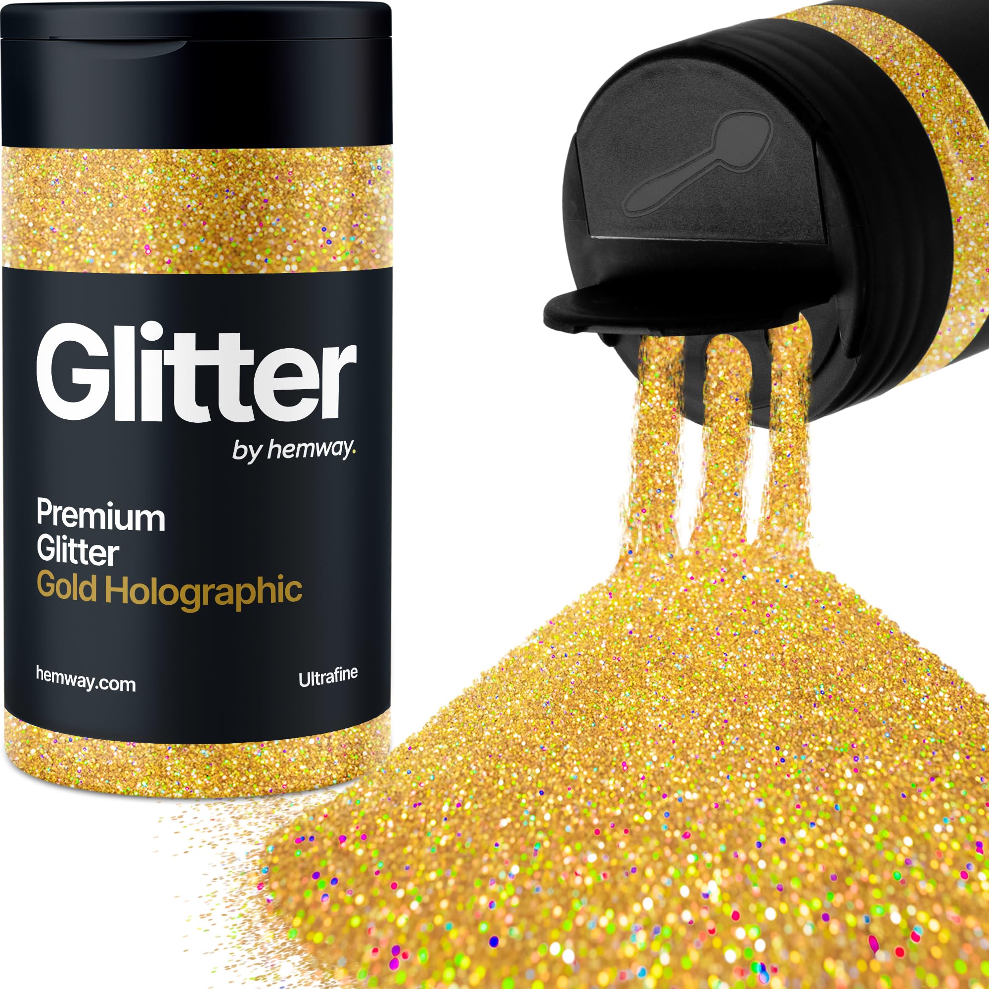 Champagne Gold Glitter Shaker, 130g Ultrafine Glitter, Crafts 1/128" Metallic Flake Champagne Gold Sequins, Resin & Epoxy Crafts, Decorating, Halloween, Christmas Nail, Face, Hemway — view 141