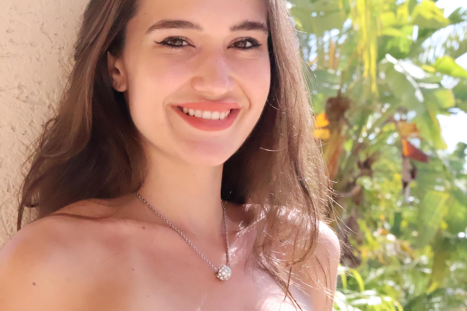 Pierre Lorren Diamond Ball Pendant Necklace Bracelet Earrings SET 140 Austrian Crystal Diamonds HANDMADE Jewelry Minimalist Necklace White Gold Silver SET chain 16"-18" Bridal Shower Gift for bride - Image 2