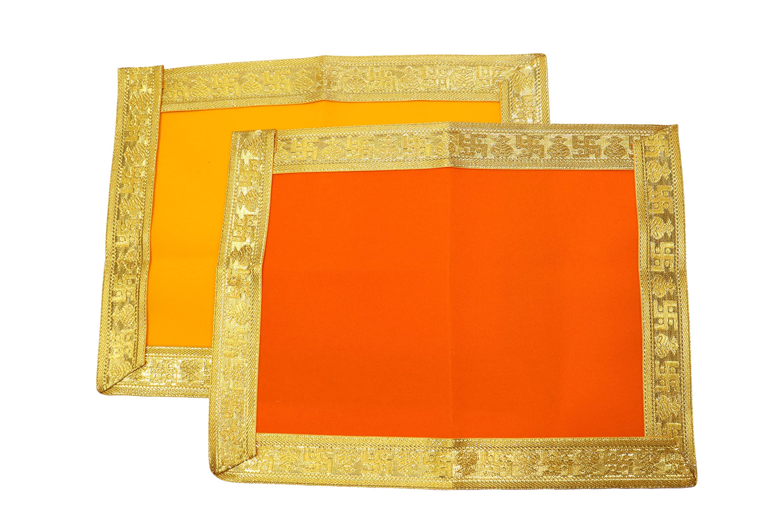 Reliable Multicolour Puja Assan Velvet Puja Cloth/Puja Aasan/Puja Chowki Assan Plain Velvet Puja Altar Cloth for Pooja Home Mandir, Temple and Pooja Ghar Size - 10 * 13 Inch (Pack of 5) - Image 3 thumbnail