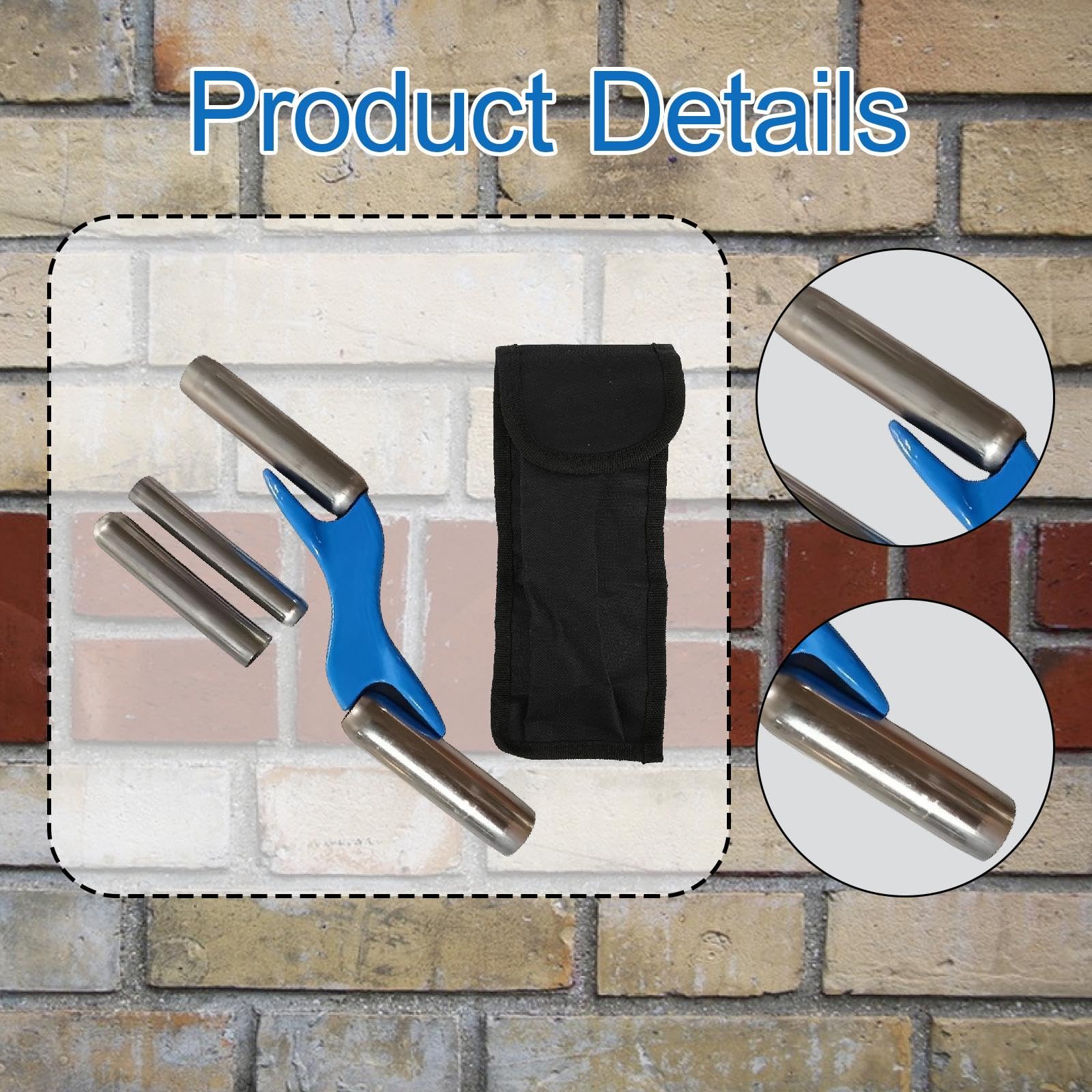 Generic Herramienta para Juntas de Ladrillos, de Albañil, Paleta de Mano, Accesorio de Albañilería, Aleación de Aluminio, Diseño Ergonómico para Juntas, con Bolsa