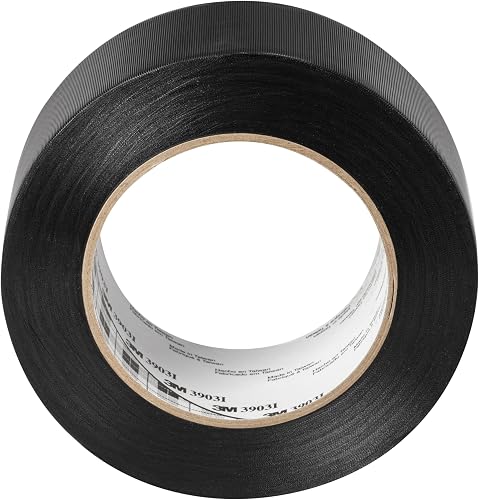 3M Cinta Adhesiva de Vinilo 3903i, Negro, 50 mm x 50 m, 0.19