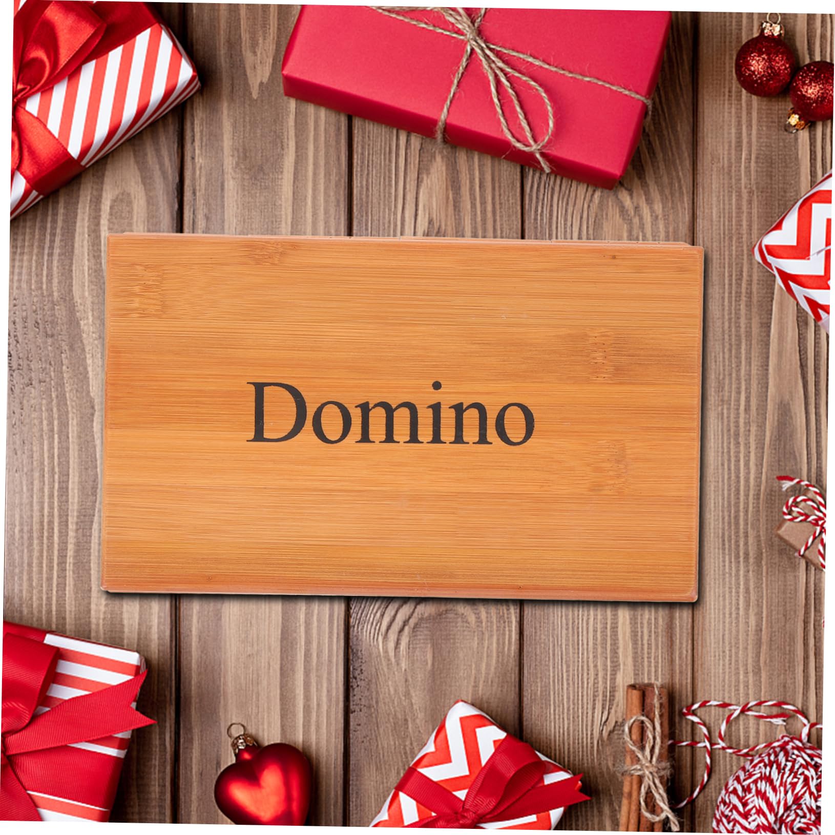 ifundom Jeu de Dominos en Bois Vintage pour Adultes et Garçon et Filles Boîte de Dominos en Bambou Tuiles de Jeu Classiques Familial Présent Loisirs et Convivialité 1 Coffret